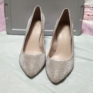 International Concepts Rhinestone Crystal & Glitter Heels Size 10